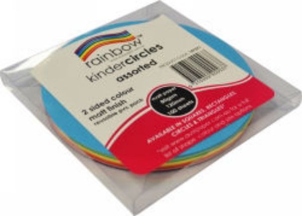 Picture of CRAFT PAPER RAINBOW CIRCLES 100'S MATT