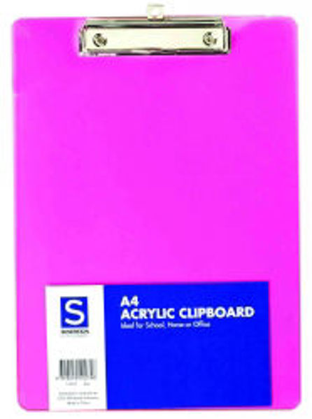 Picture of CLIPBOARD SOVEREIGN A4 ACRYLIC RED