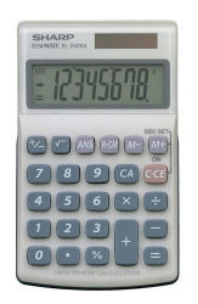 Picture of CALCULATOR SHARP EL240SAB 8 DIGIT DUAL P