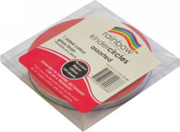 Picture of CRAFT PAPER RAINBOW CIRCLES 100'S GLOSS