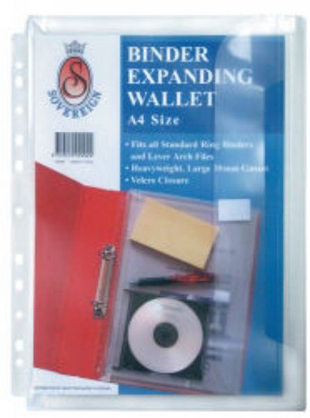 Picture of EXPANDING BINDER WALLET STAT A4 CLEAR