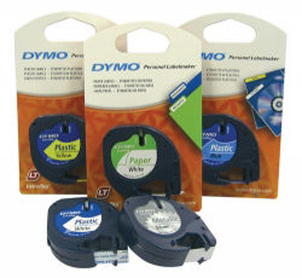 Picture of LABEL TAPE DYMO LETRA-TAG PAPER 12mm WHI