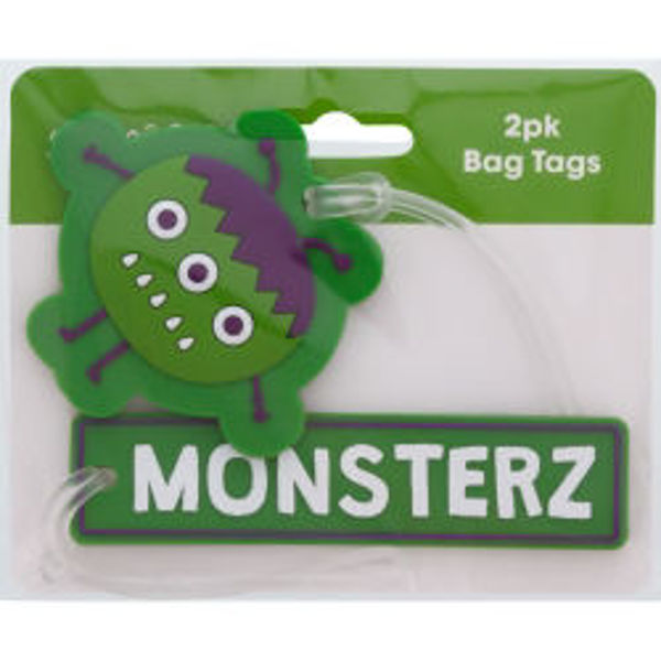 Picture of BAG TAGS SKWEEK RUBBER GREEN PK2
