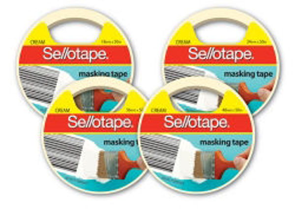 Picture of TAPE MASKING SELLO 18MMX50M CREAM