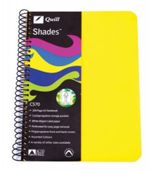 Picture of NOTEBOOK QUILL C570 A5 SHADES PP 200PG A