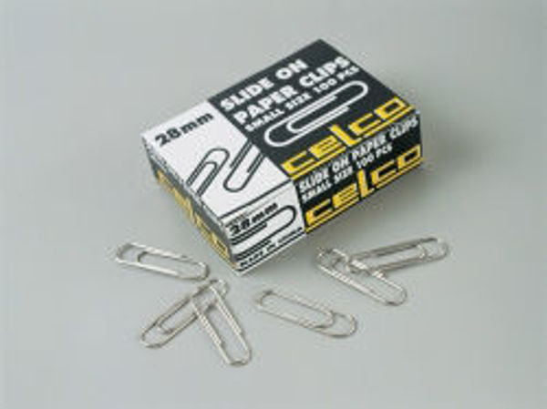 Picture of PAPER CLIPS CELCO 28MM SMALL  PK 100