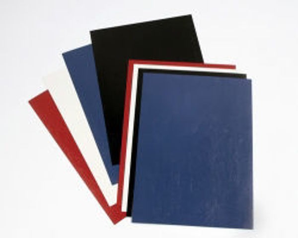 Picture of BINDING COVERS REXEL A4 L/GRAIN BLACK 30