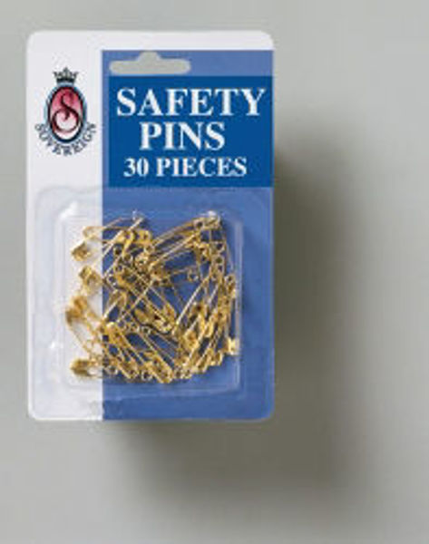 Picture of SAFETY PINS STAT GOLD PK30