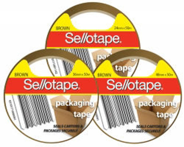 Picture of TAPE PACKAGING SELLO 24MMX50M BROWN