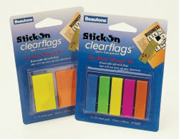 Picture of FLAGS STICK ON 12X45MM REMOVABLE CLEAR 5