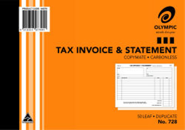 Picture of INVOICE/STATEMENT BOOK GNS 9572 8X5 DUPL
