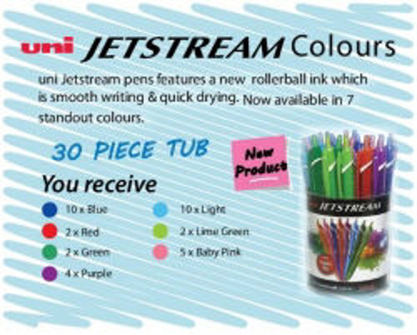 Picture of PEN UNI RB JETSTREAM 30 PIECE TUB 7 STAN