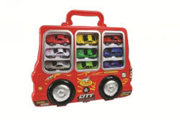 Picture of TOY DIE CAST CAR CARRY CASE 9 PIECE