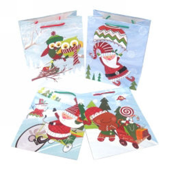 Picture of XMAS GIFT BAG GLITTER LARGE 264X327X136M