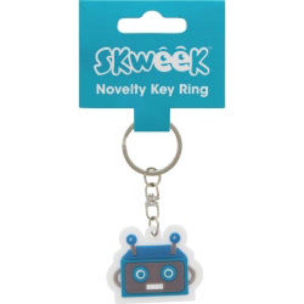 Picture of KEY RING SKWEEK NOVELTY RUBBER BLUE