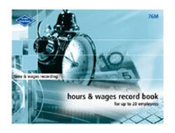Picture of WAGE BOOK ZIONS 76L HOURS & WAGES LGE