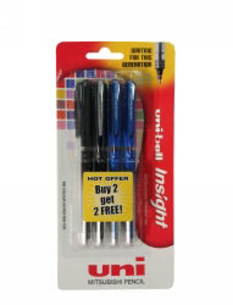 Picture of PEN UNIBALL INSIGHT RB 0.7MM CD4-BUY 2 G