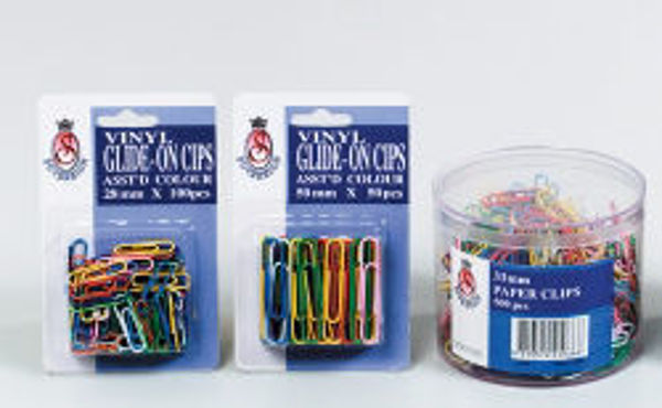 Picture of PAPER CLIPS STAT 28MM SML MULTI COLOUR P