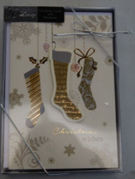 Picture of XMAS CARD LUXURY HANDMADE FOIL 10'S 118