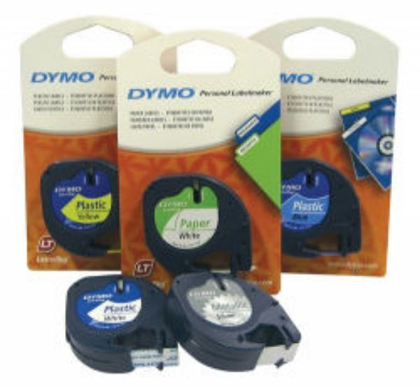 Picture of DYMO LETRA-TAG TAPE PLASTIC WHITE 12MMX4