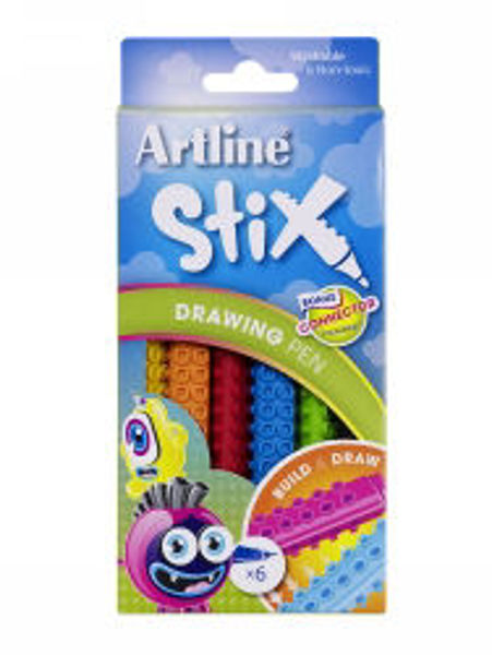 Picture of PEN DRAWING ARTLINE STIX PACK 6 ASSORTED